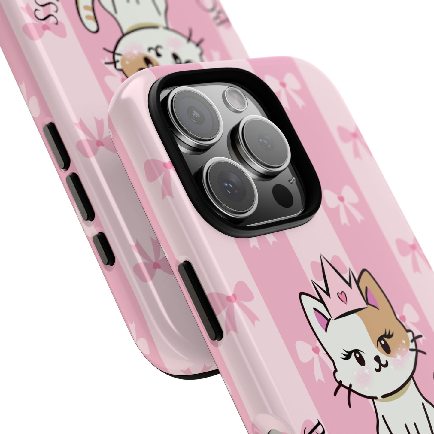 Born a Princess Cat Phone Case — Cute Pink Bow iPhone Cover