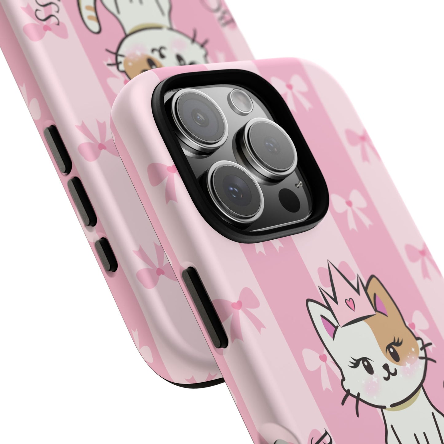 Born a Princess Cat Phone Case — Cute Pink Bow iPhone Cover