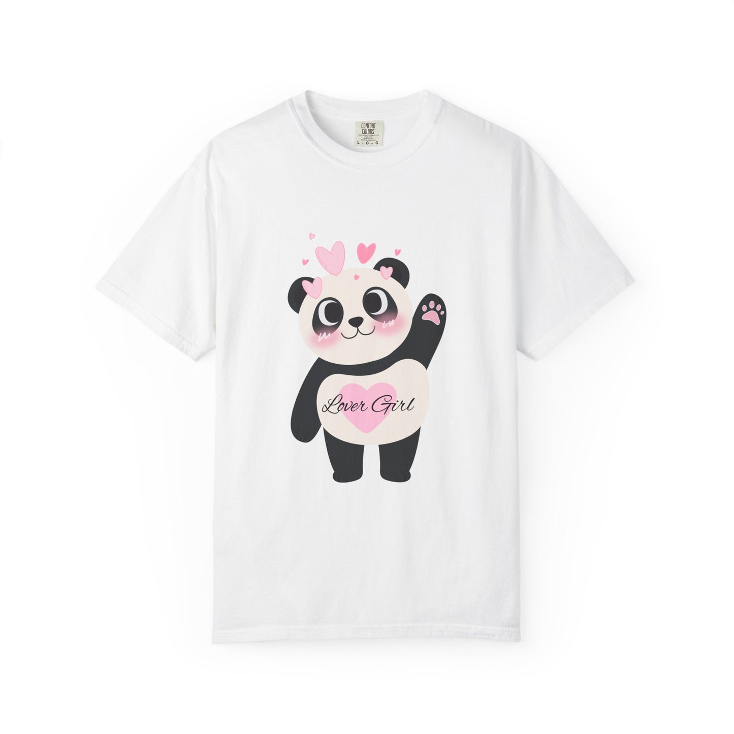 Cute Panda Bear with Pink Hearts T-Shirt
