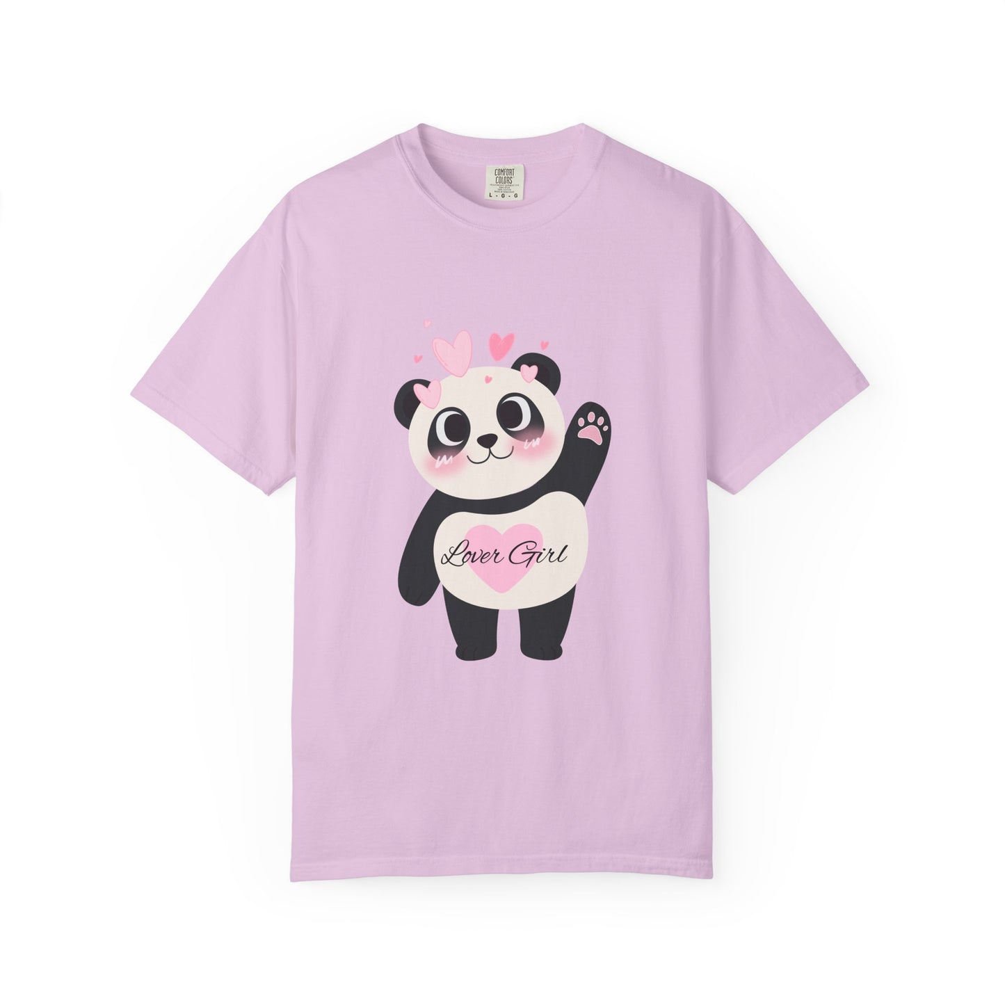 Cute Panda Bear with Pink Hearts T-Shirt