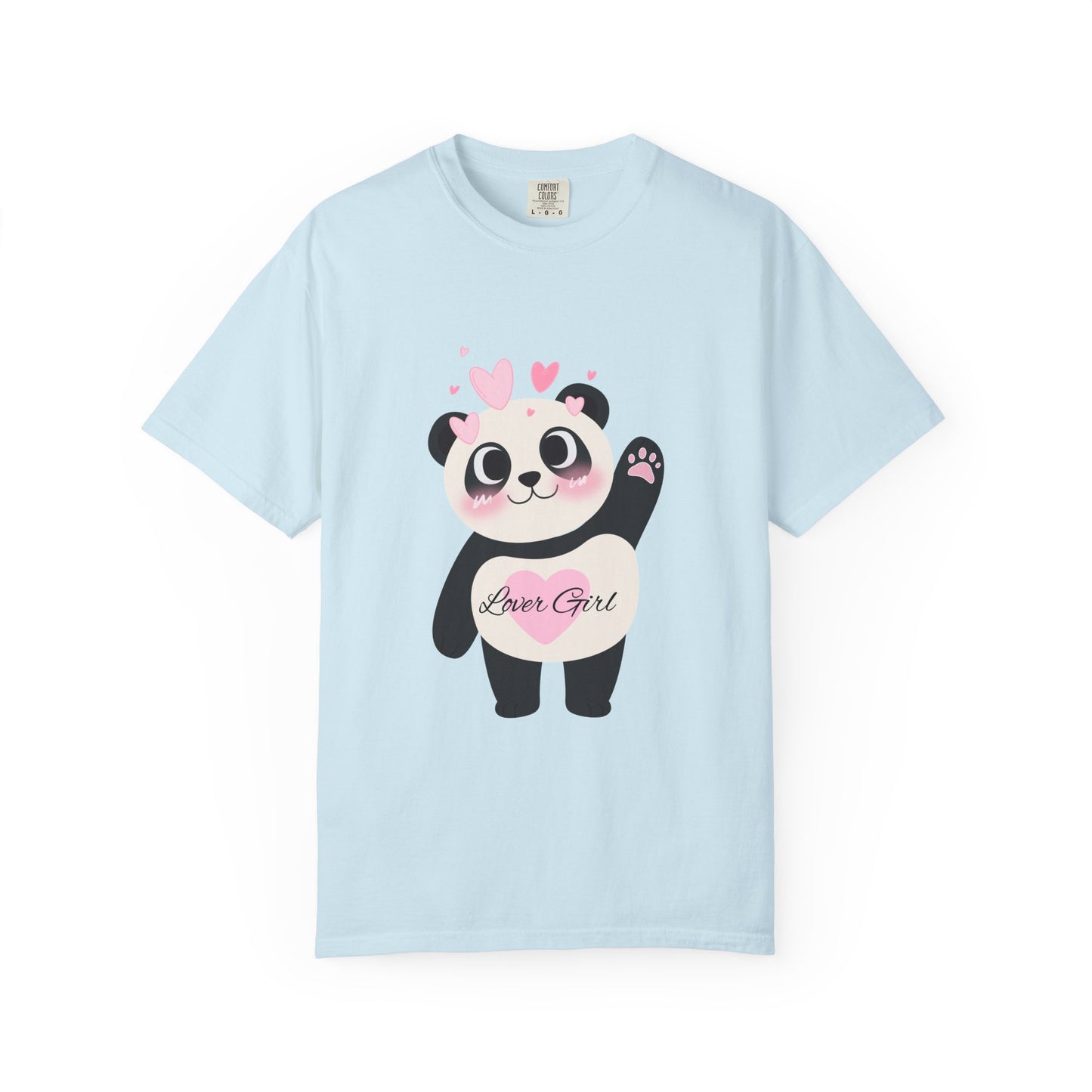 Cute Panda Bear with Pink Hearts T-Shirt