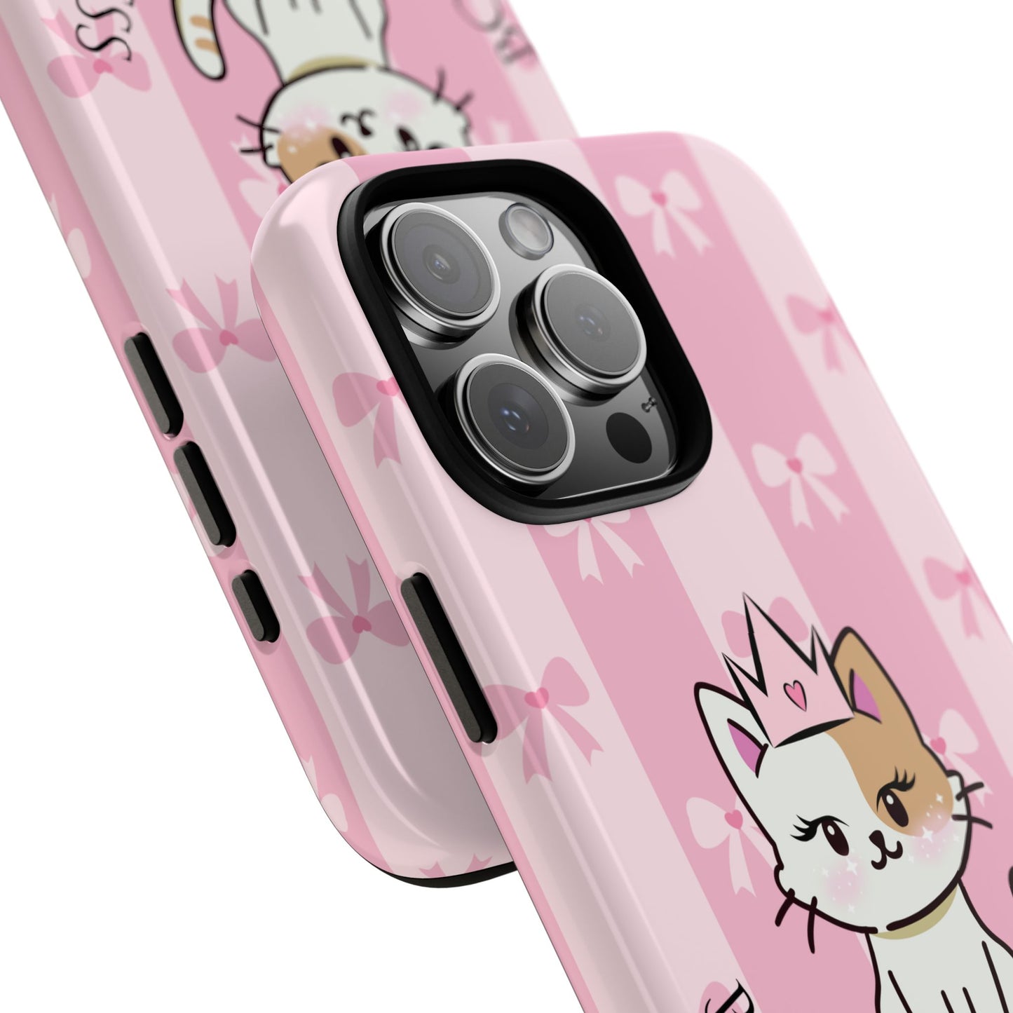 Born a Princess Cat Phone Case — Cute Pink Bow iPhone Cover
