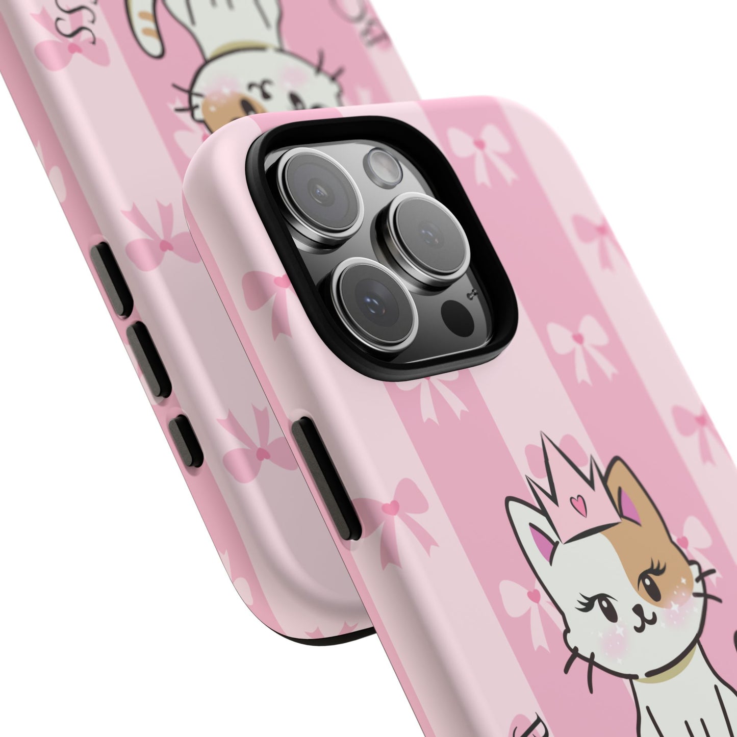 Born a Princess Cat Phone Case — Cute Pink Bow iPhone Cover